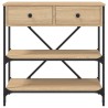 Table console chêne sonoma 75x34,5x75 cm bois d'ingénierie 