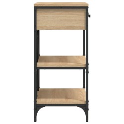 Table console chêne sonoma 75x34,5x75 cm bois d'ingénierie 