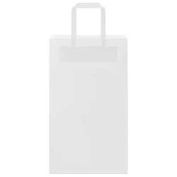 Sacs en papier 50 pcs avec poignées blanc 21x11x36 cm 