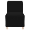 Fauteuil noir 55 cm tissu imitation laine bouclée 