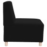 Fauteuil noir 55 cm tissu imitation laine bouclée 