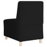 Fauteuil noir 55 cm tissu imitation laine bouclée 