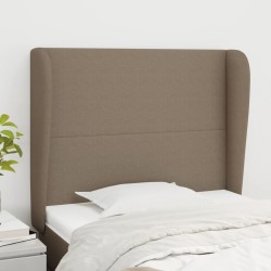 Tête de lit avec oreilles Taupe 93x23x118/128 cm Tissu 