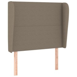 Tête de lit avec oreilles Taupe 93x23x118/128 cm Tissu 