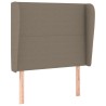 Tête de lit avec oreilles Taupe 93x23x118/128 cm Tissu 