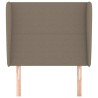 Tête de lit avec oreilles Taupe 93x23x118/128 cm Tissu 