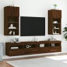 Meubles TV avec lumières LED 2 pcs chêne marron 40,5x30x90 cm 
