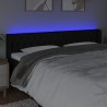 Tête de lit à LED Noir 183x16x78/88 cm Tissu 