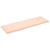 Comptoir de salle de bain 160x50x(2-4)cm bois massif non traité 