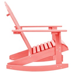 Chaise à bascule de jardin Adirondack bois de sapin massif rose 