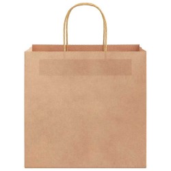 Sacs en papier 50 pcs avec poignées marron 26x17x25 cm 