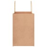 Sacs en papier 50 pcs avec poignées marron 26x17x25 cm 