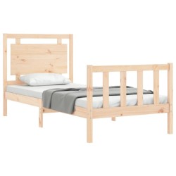 Cadre de lit sans matelas bois de pin massif 