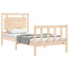 Cadre de lit sans matelas bois de pin massif 