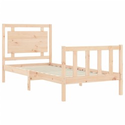 Cadre de lit sans matelas bois de pin massif 