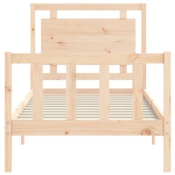 Cadre de lit sans matelas bois de pin massif 