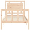 Cadre de lit sans matelas bois de pin massif 
