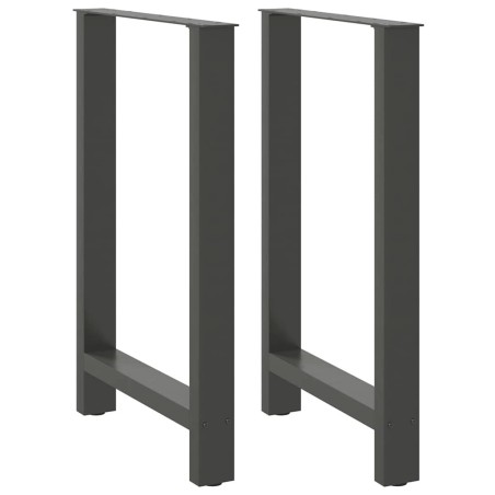 Pieds de table de bar Anthracite 2 pièces 60 x (90-91) cm Acier 