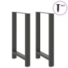 Pieds de table de bar Anthracite 2 pièces 60 x (90-91) cm Acier 