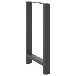 Pieds de table de bar Anthracite 2 pièces 60 x (90-91) cm Acier 