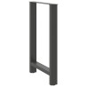 Pieds de table de bar Anthracite 2 pièces 60 x (90-91) cm Acier 