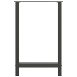 Pieds de table de bar Anthracite 2 pièces 60 x (90-91) cm Acier 