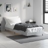 Cadre de lit sans matelas gris béton 75x190 cm 