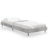 Cadre de lit sans matelas gris béton 75x190 cm 