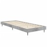 Cadre de lit sans matelas gris béton 75x190 cm 