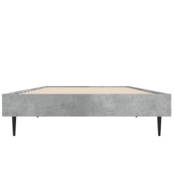 Cadre de lit sans matelas gris béton 75x190 cm 