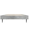 Cadre de lit sans matelas gris béton 75x190 cm 