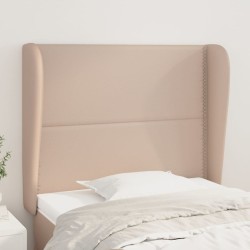 Tête de lit avec oreilles Cappuccino 83x23x118/128cm Similicuir 