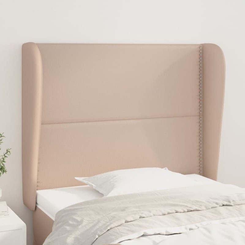 Tête de lit avec oreilles Cappuccino 83x23x118/128cm Similicuir 
