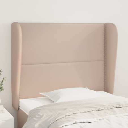 Tête de lit avec oreilles Cappuccino 83x23x118/128cm Similicuir 