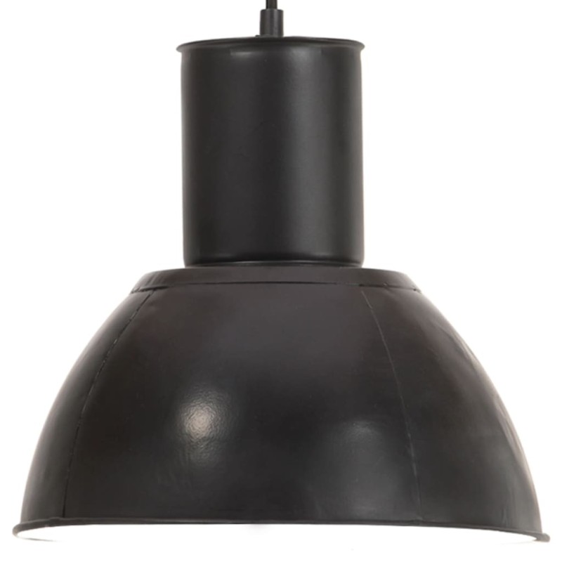 Lampe suspendue 25 W Noir Rond 28,5 cm E27 