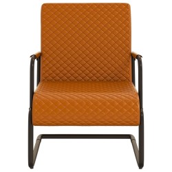 Chaise cantilever Marron Similicuir 
