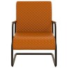Chaise cantilever Marron Similicuir 