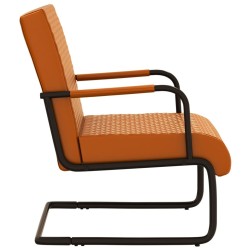 Chaise cantilever Marron Similicuir 