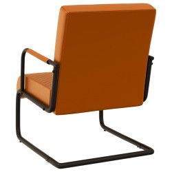 Chaise cantilever Marron Similicuir 