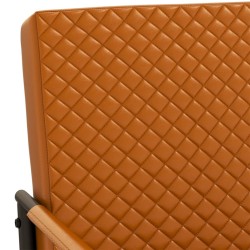 Chaise cantilever Marron Similicuir 