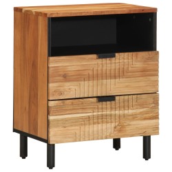 Table de chevet50x33x62 cm en Bois d'Acacia Massif 