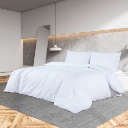 Ensemble de housse de couette Blanc 155x220 cm Microfibre 
