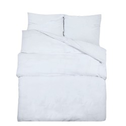 Ensemble de housse de couette Blanc 155x220 cm Microfibre 
