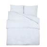 Ensemble de housse de couette Blanc 155x220 cm Microfibre 