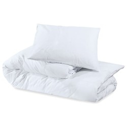 Ensemble de housse de couette Blanc 155x220 cm Microfibre 
