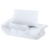 Ensemble de housse de couette Blanc 155x220 cm Microfibre 