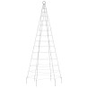 Sapin de Noël à LED sur mât de drapeau 200 LED blanc 180 cm 