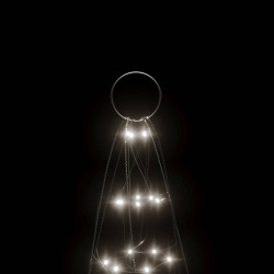 Sapin de Noël à LED sur mât de drapeau 200 LED blanc 180 cm 