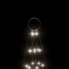Sapin de Noël à LED sur mât de drapeau 200 LED blanc 180 cm 