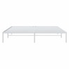 Cadre de lit métal sans matelas blanc 193x203 cm 